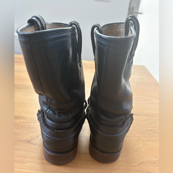 Frye Black Harness Ankle Boots, size 10 - Picture 5 of 11